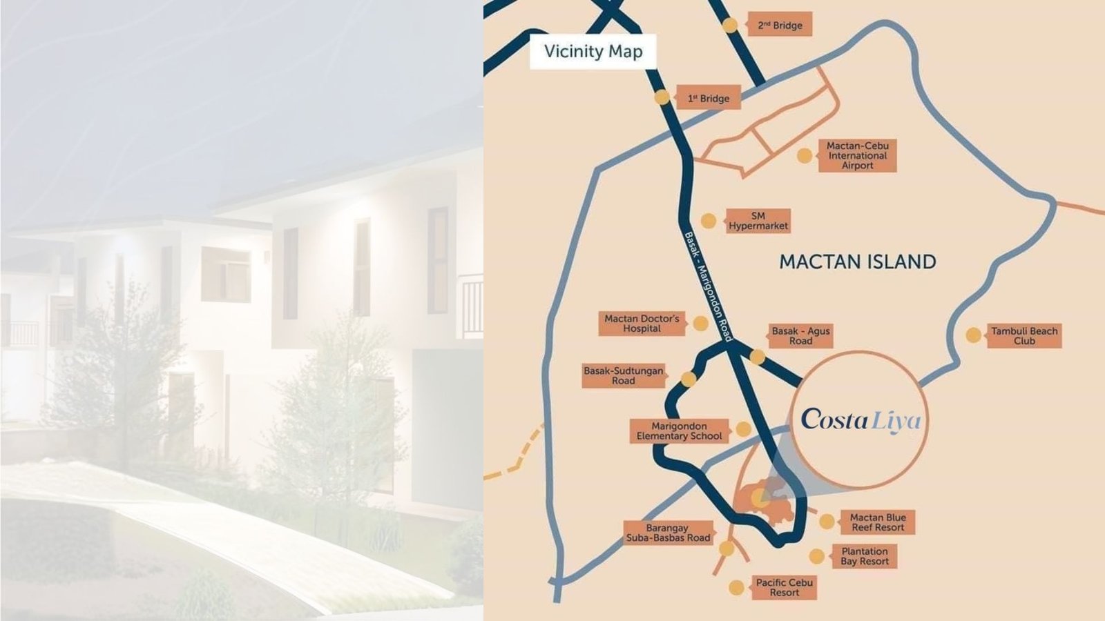 Costa Liya Townhouses vicinity map — Subabasbas, Lapu-Lapu City