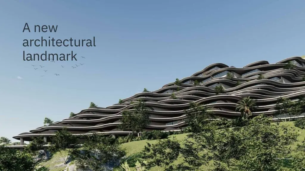 Inspired by the fluid contours of natural mountain terraces